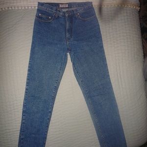 80's Vintage GUESS Blue Jeans, Slim. 29W x 34L.